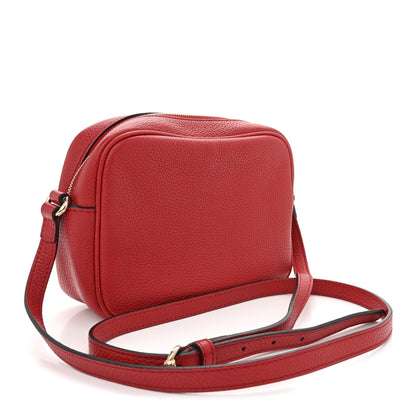 Gucci Pebbled Calfskin Small Soho Disco Bag Tabasco Red 3 of 13