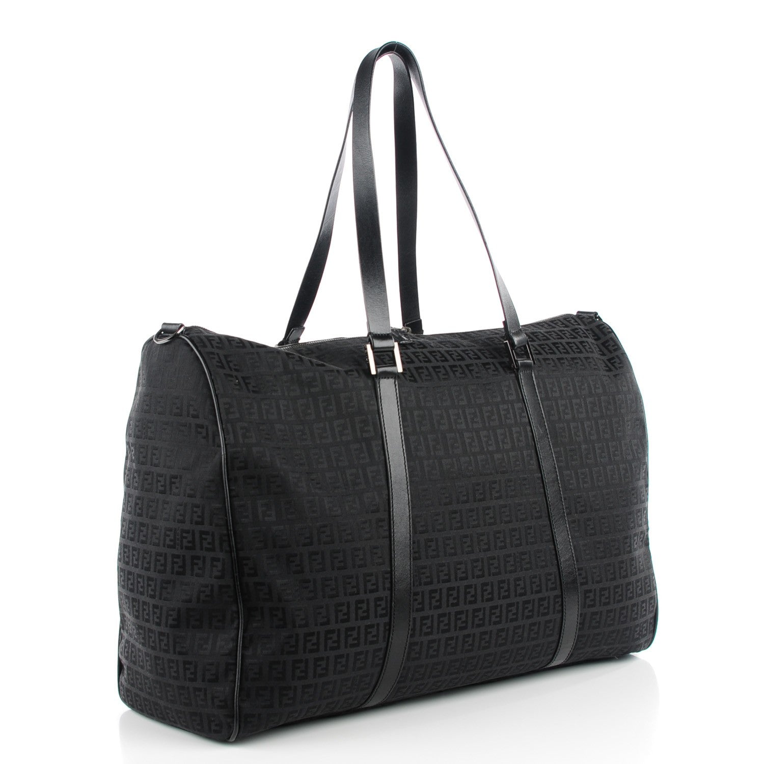 Fendi Zucchino Large Travel Tote Black 3 of 7