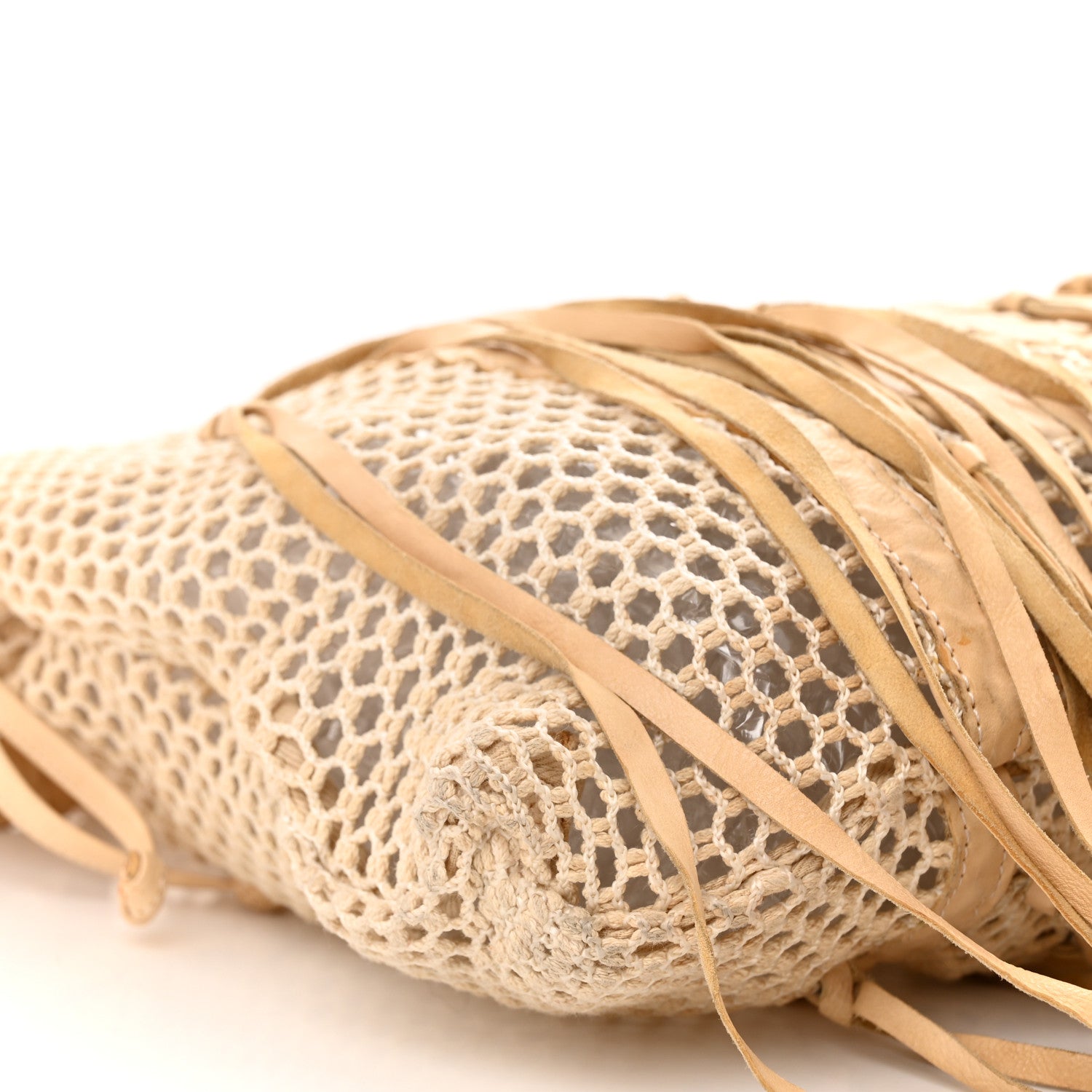 Chanel Calfskin Fringe Large La Madrague Tote Dark White 9 of 10