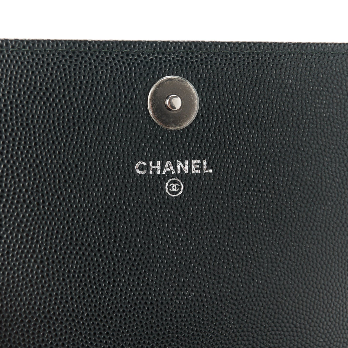 Caviar Quilted Boy Square Wallet on Chain WOC Black