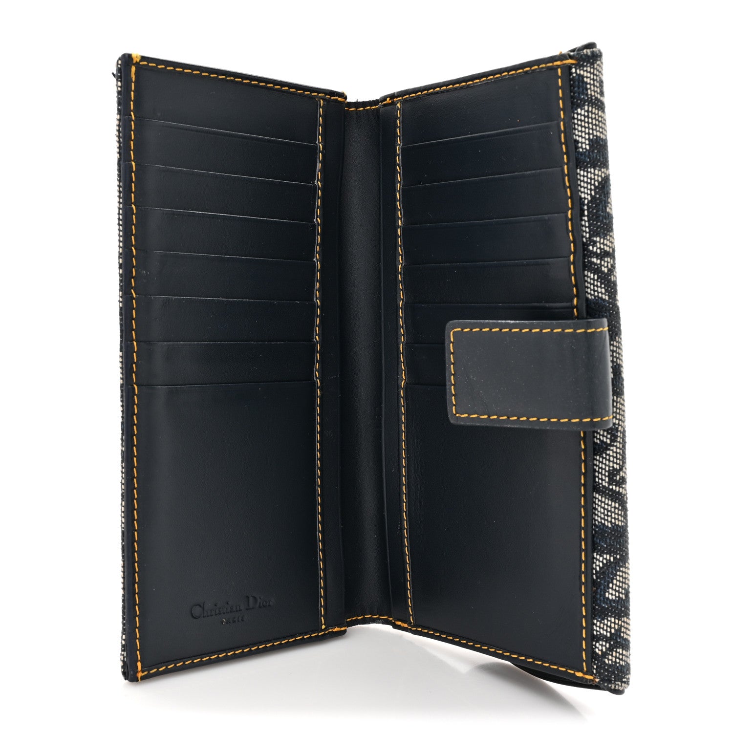 Christian Dior Monogram Saddle Wallet Navy 6 of 14