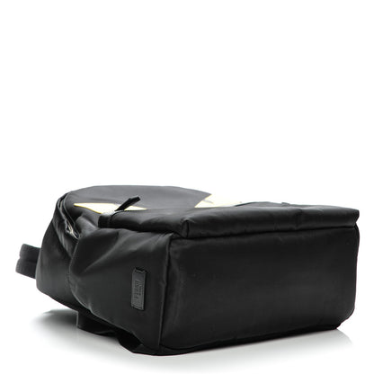 Fendi Nylon Vitello Elite Monster Eyes Rounded Backpack Black Yellow 4 of 8