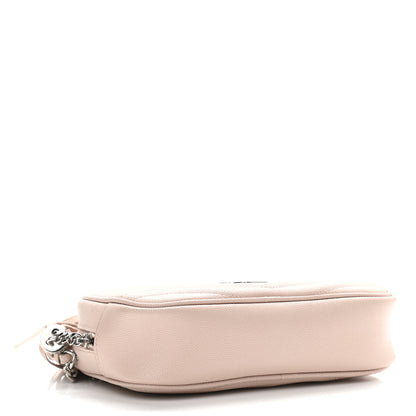 Saint Laurent Grain De Poudre Matelasse Monogram Mini Lou Camera Bag Marble Pink 4 of 12