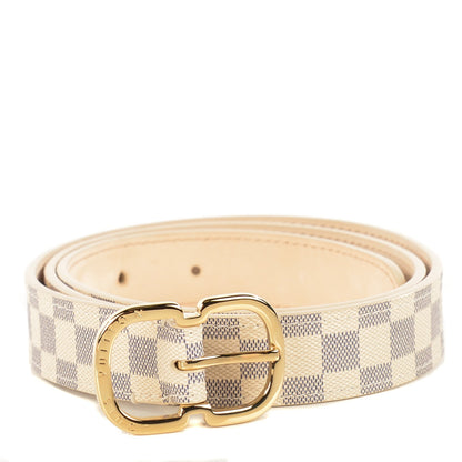 Louis Vuitton Damier Azur 25mm Mini Belt 85 34 1 of 7