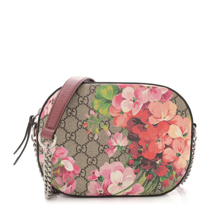 Gucci GG Supreme Monogram Blooms Mini Chain Shoulder Bag Beige Multicolor Dry Rose 1 of 15
