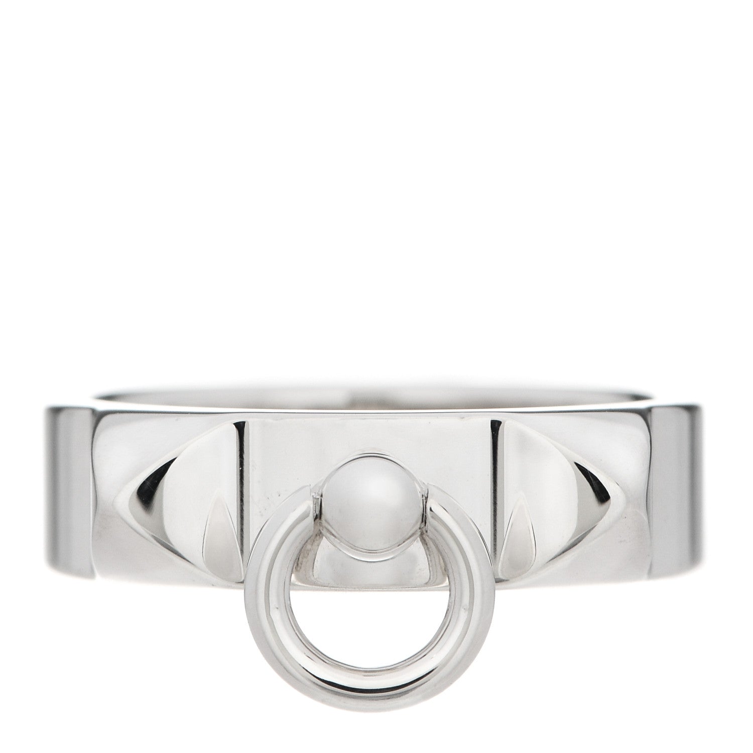 Hermes Sterling Silver PM Collier De Chien Ring 50 5.25 1 of 5