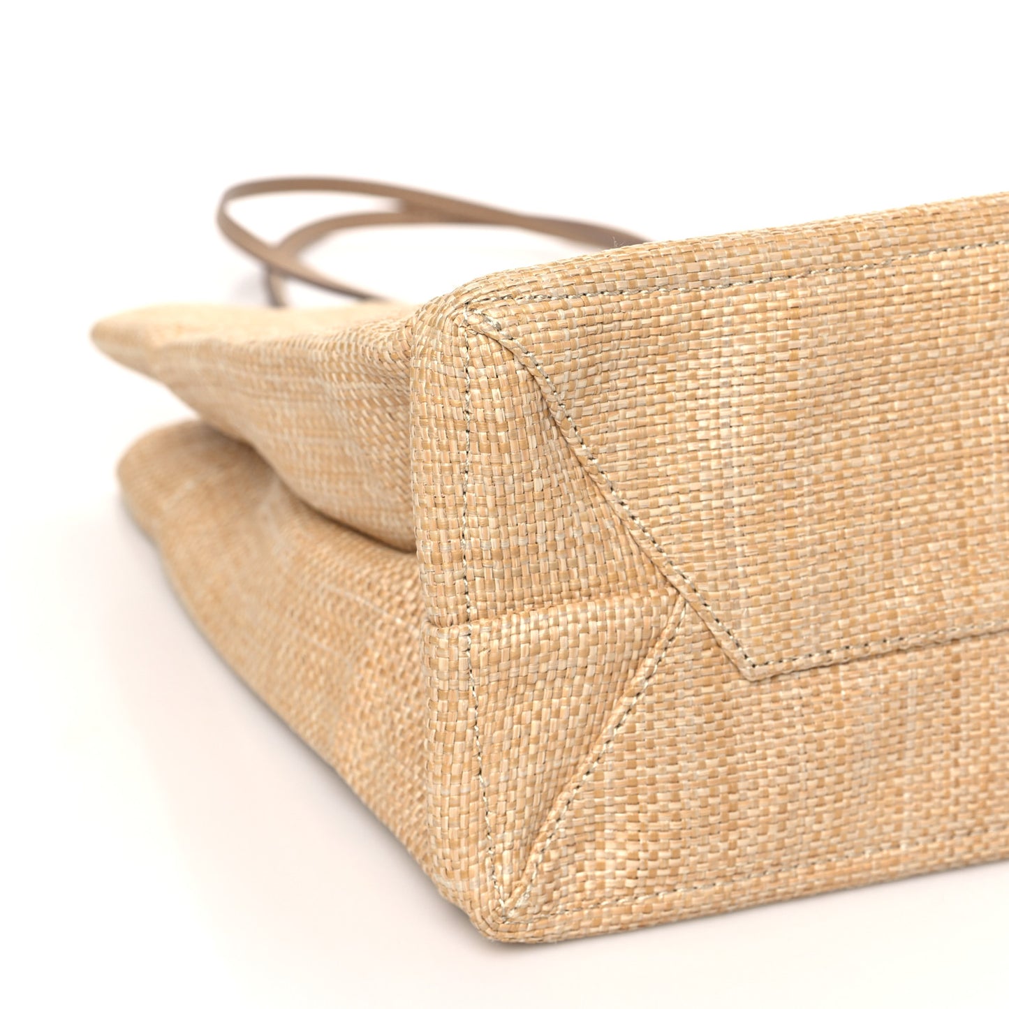 Raffia Logo Tote Naturale