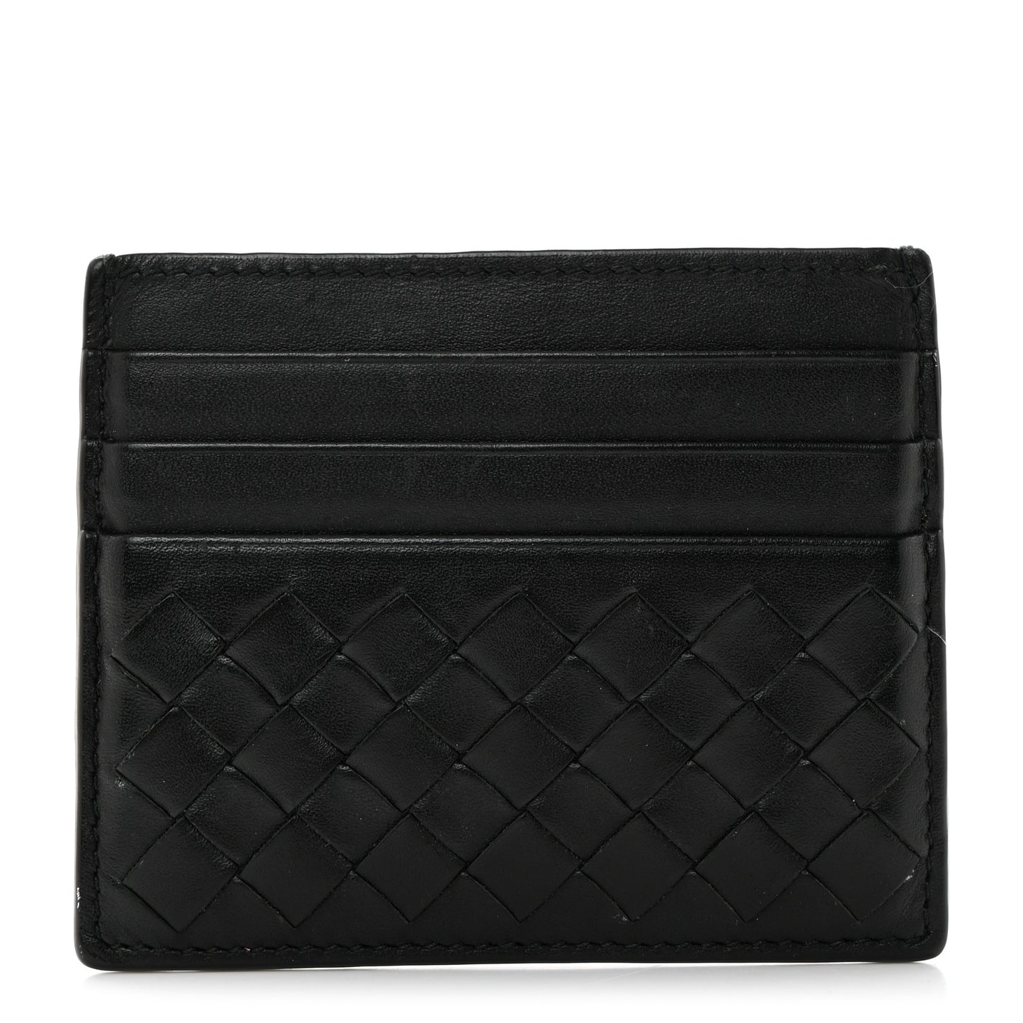 Nappa Intrecciato Card Holder Black