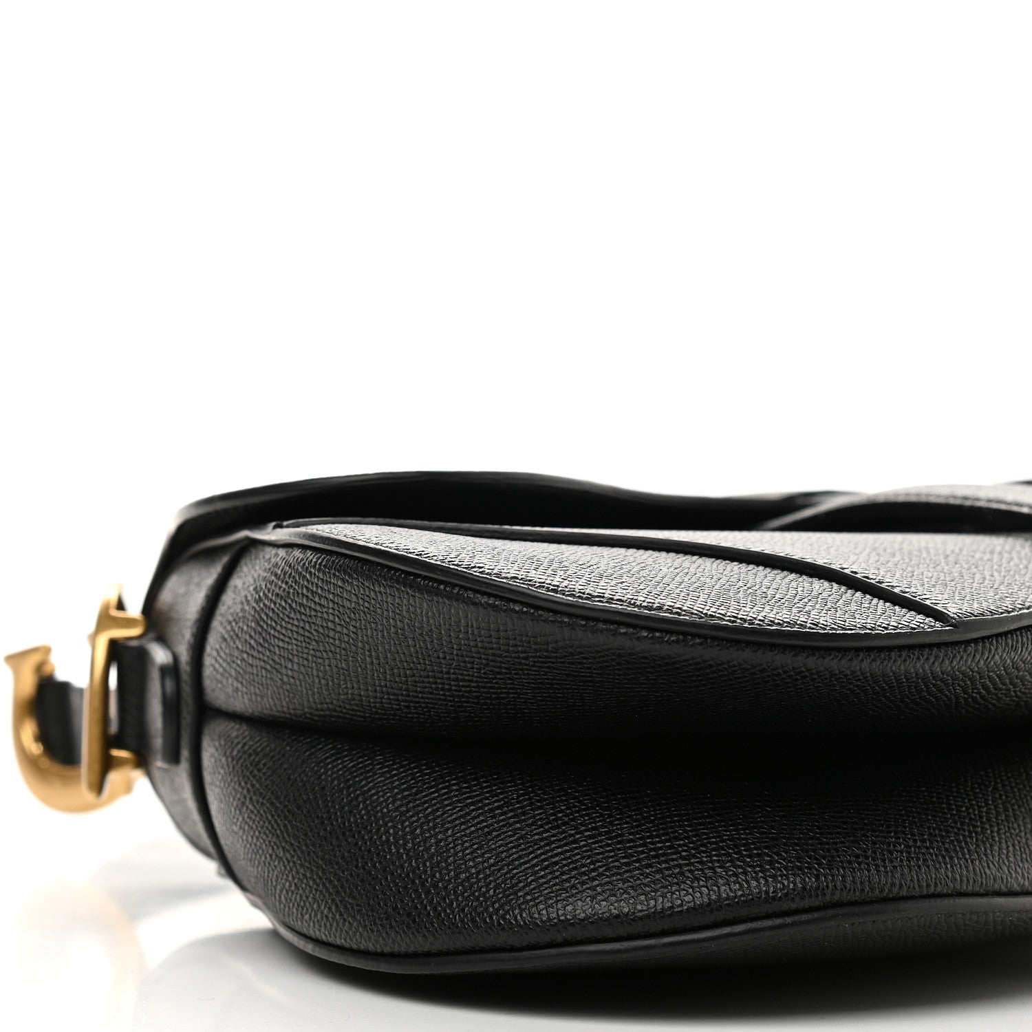 Christian Dior Grained Calfskin Saddle Bag Black 5 of 9