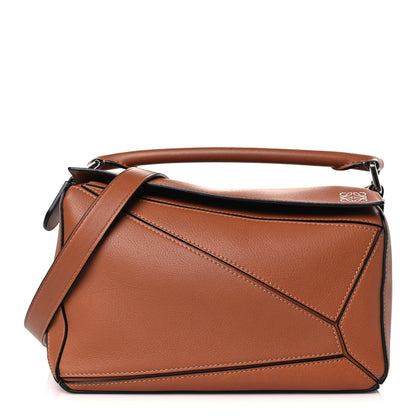 Loewe Calfskin Small Puzzle Bag Tan 1 of 8