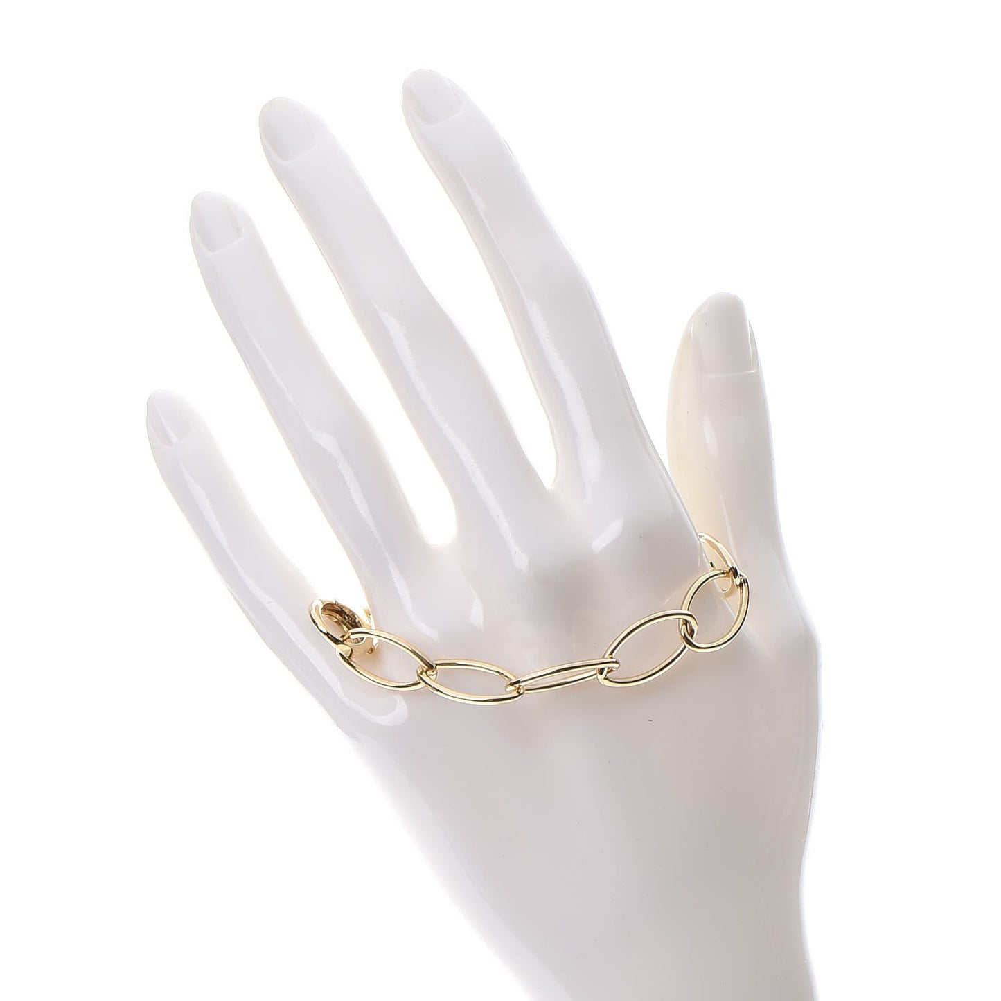 18K Yellow Gold Oval Link Bracelet