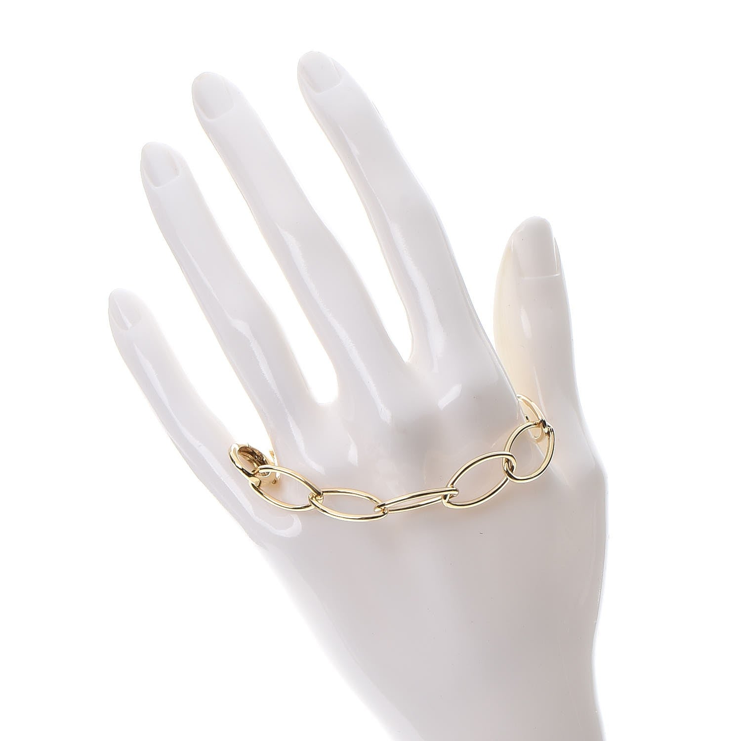 Tiffany 18K Yellow Gold Oval Link Bracelet 2 of 6