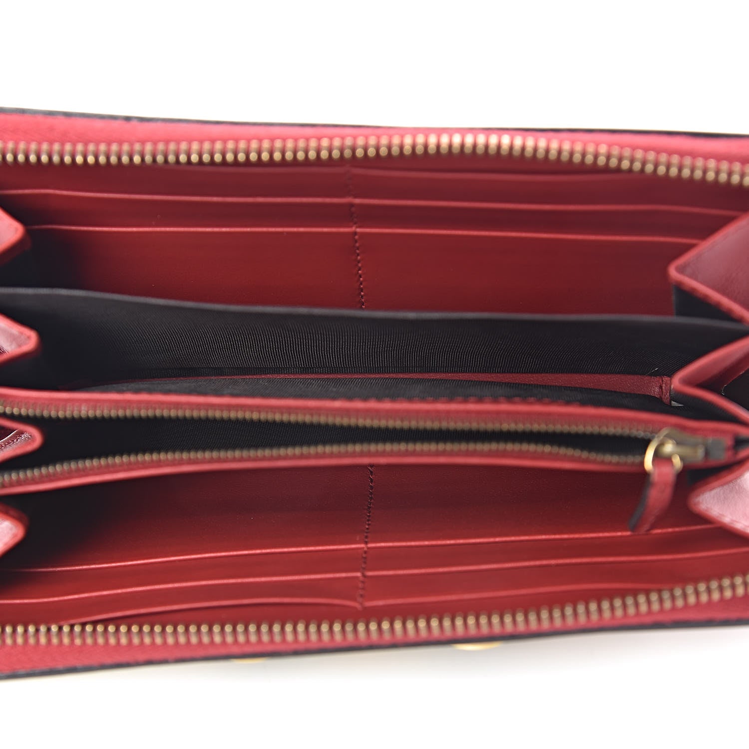 Gucci Calfskin Queen Margaret Zip Around Wallet Blue Agata Hibiscus Red Mystic White 5 of 10