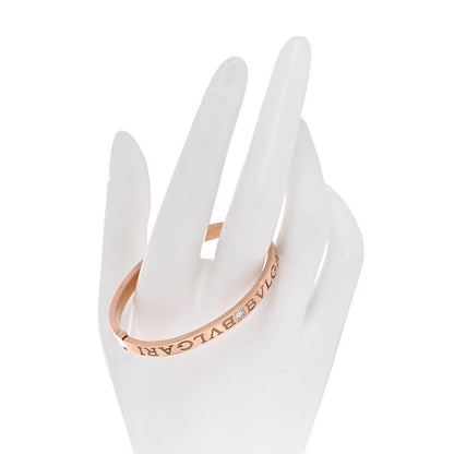 Bulgari 18K Rose Gold Diamond B.Zero1 Essential Bangle Bracelet S 2 of 6