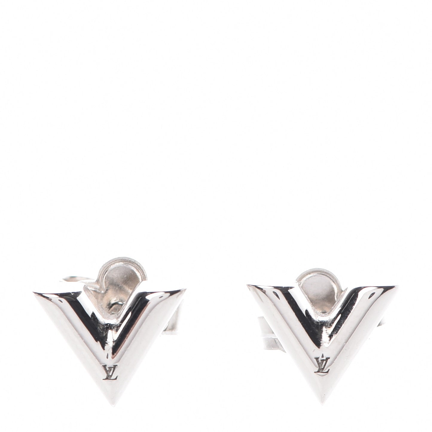 Essential V Stud Earrings Silver