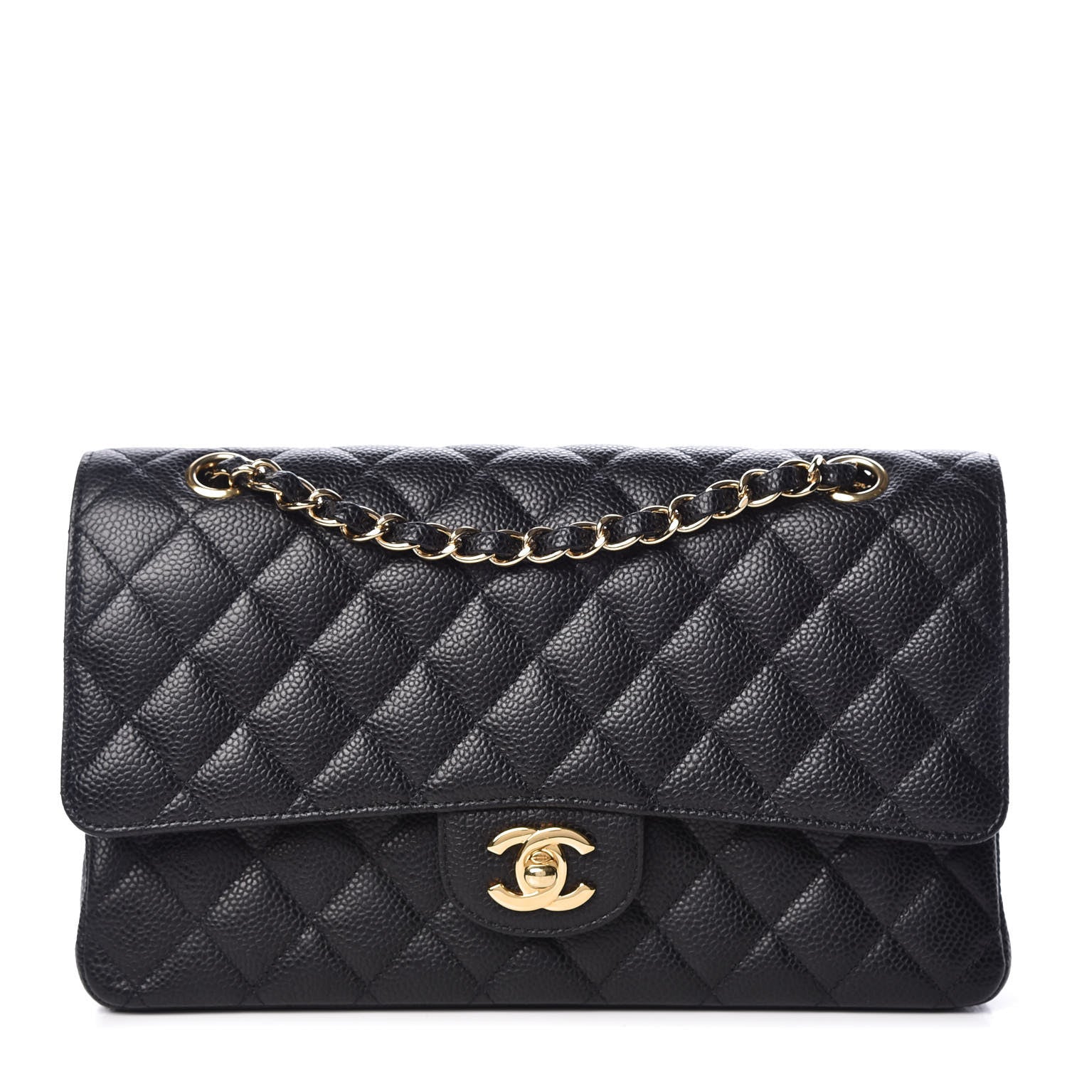Chanel Caviar Quilted Medium Double Flap Black 1 of 22