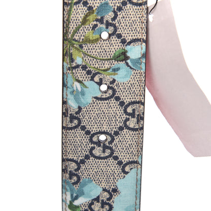 Gucci GG Plus Monogram Blooms Plaque Belt 80 32 Blue 6 of 6