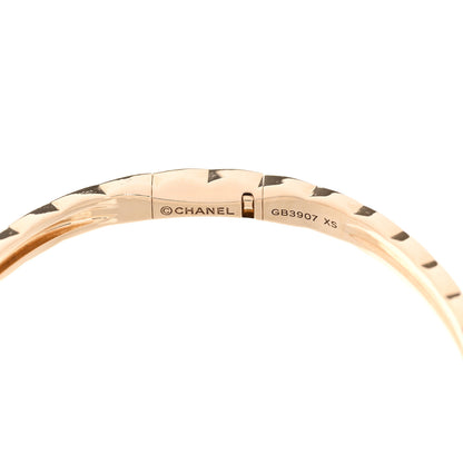 Chanel 18K Yellow Gold Diamond Mini Coco Crush Cuff Bracelet XS 3 of 5