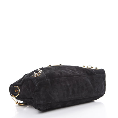 Balenciaga Suede Gold Metallic Edge Hardware S City Black 3 of 10
