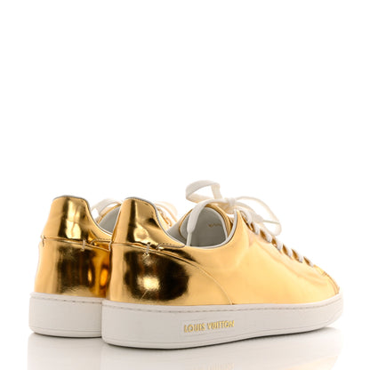 Louis Vuitton Metallic Calfskin Frontrow Sneakers 38 Gold 4 of 10