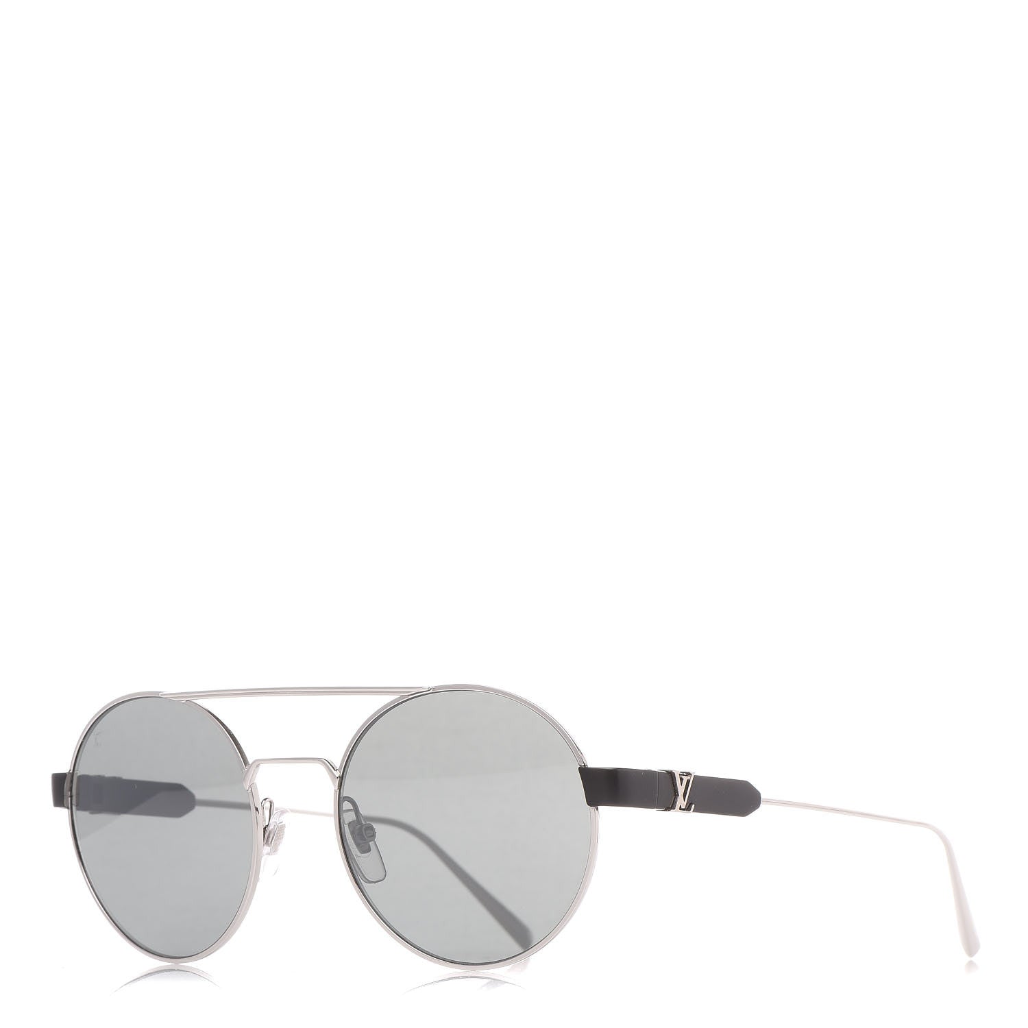 Louis Vuitton LV Starburst Round Sunglasses Z1103W Silver Black 1 of 8
