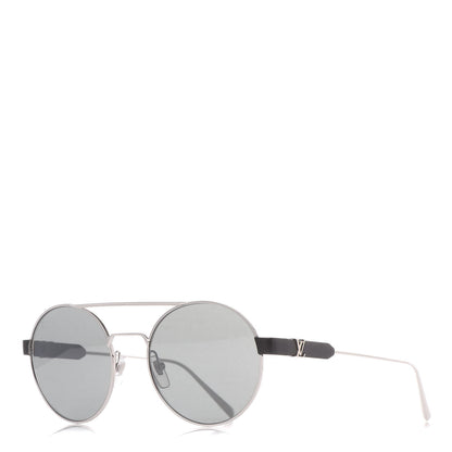 Louis Vuitton LV Starburst Round Sunglasses Z1103W Silver Black 1 of 8