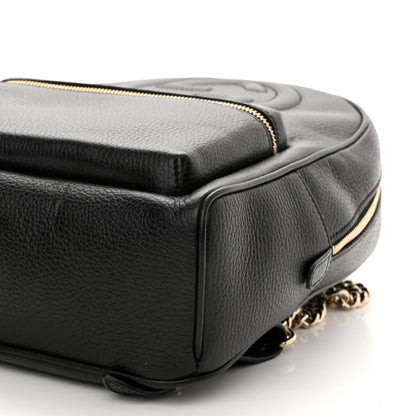 Gucci Pebbled Calfskin Soho Chain Backpack Black 10 of 10