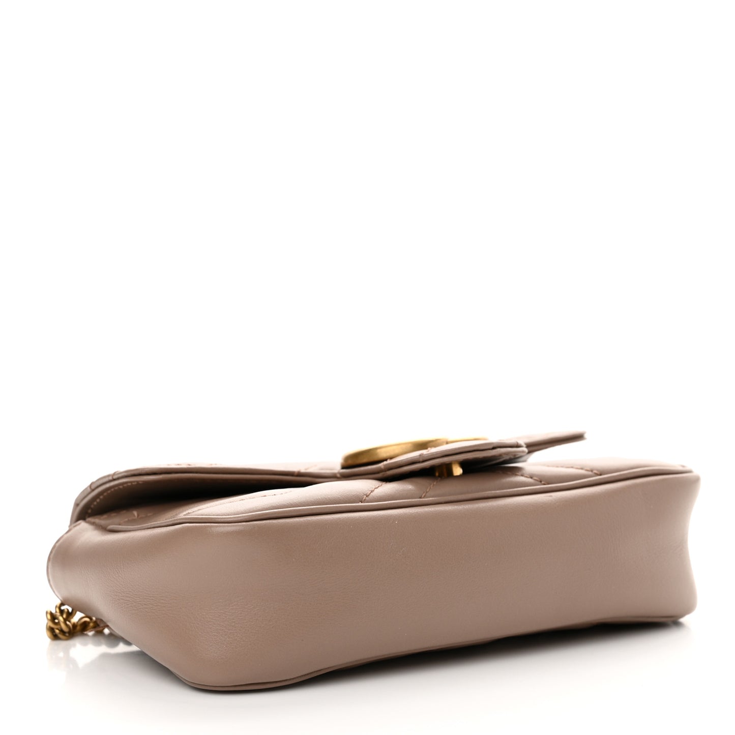 Calfskin Matelasse Super Mini GG Marmont Shoulder Bag Porcelain Rose