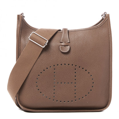 Hermes Taurillon Clemence Evelyne III PM Etoupe 1 of 10