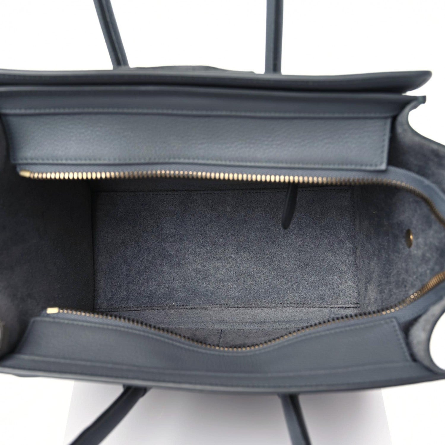 Celine Drummed Calfskin Micro Luggage Kohl 11 of 13