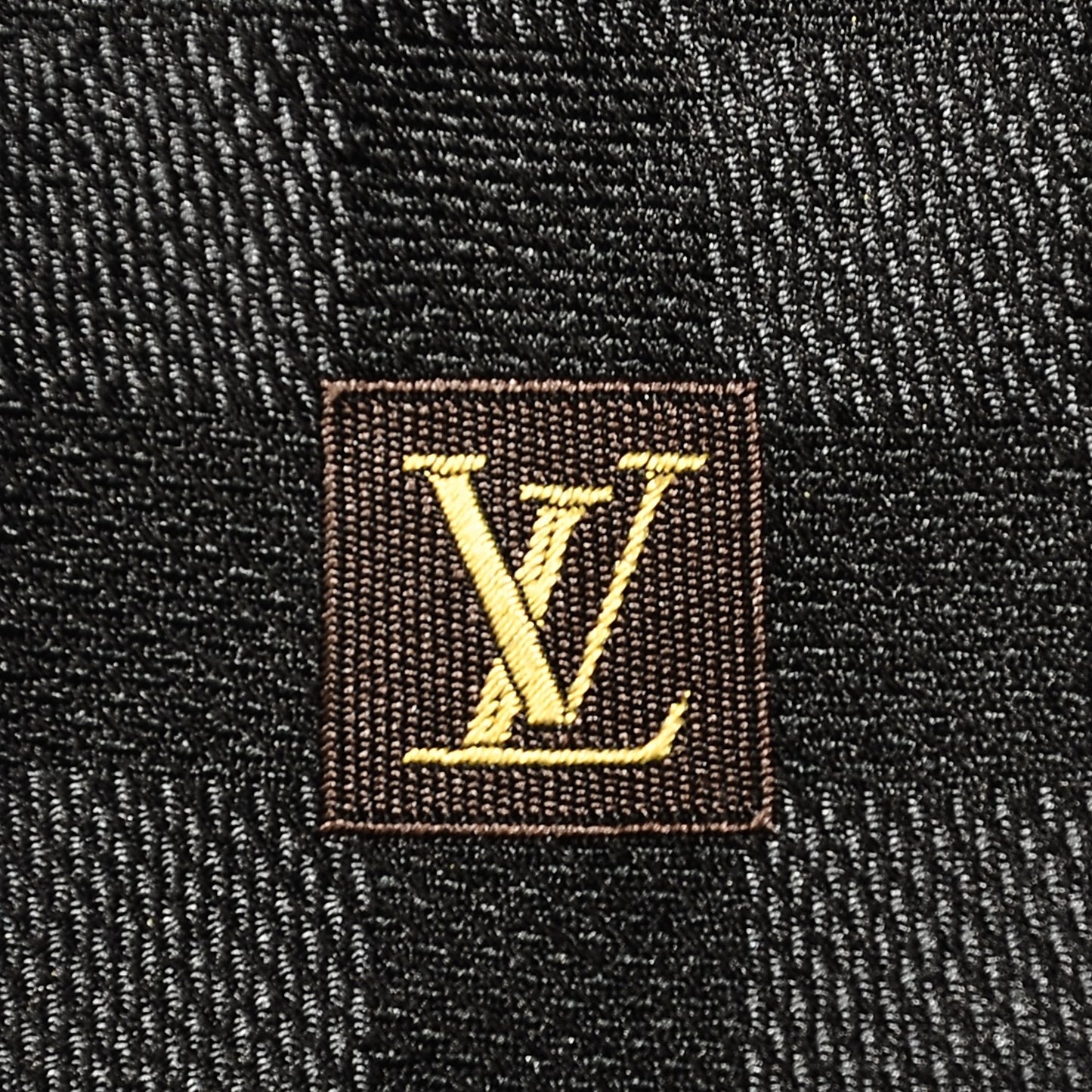 Silk Damier Classique Mens Neck Tie Black