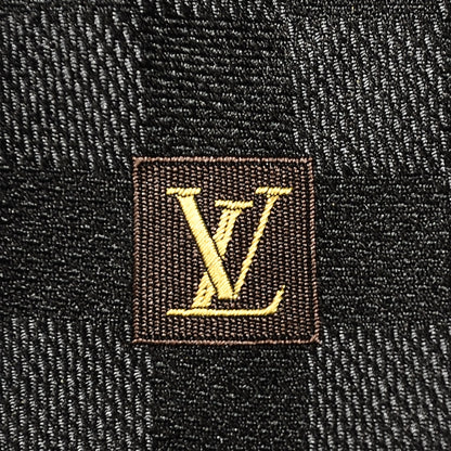 Louis Vuitton Silk Damier Classique Mens Neck Tie Black 3 of 5