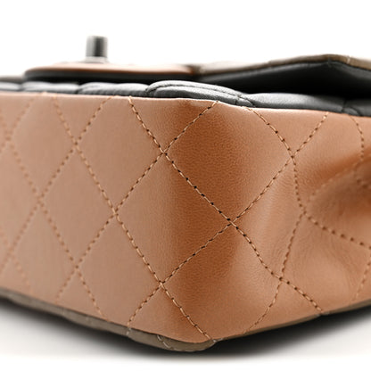 Chanel Lambskin Quilted Tri-Color Mini Rectangular Flap Brown Grey 10 of 10