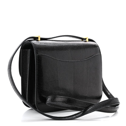 Hermes Lizard Constance 18 Black 3 of 11