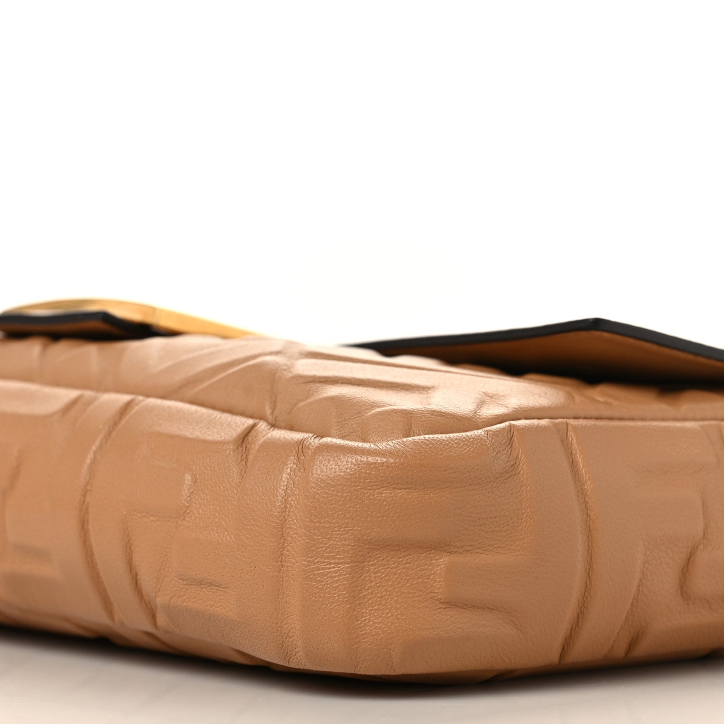 Nappa FF 1974 Embossed Baguette Miele Scuro