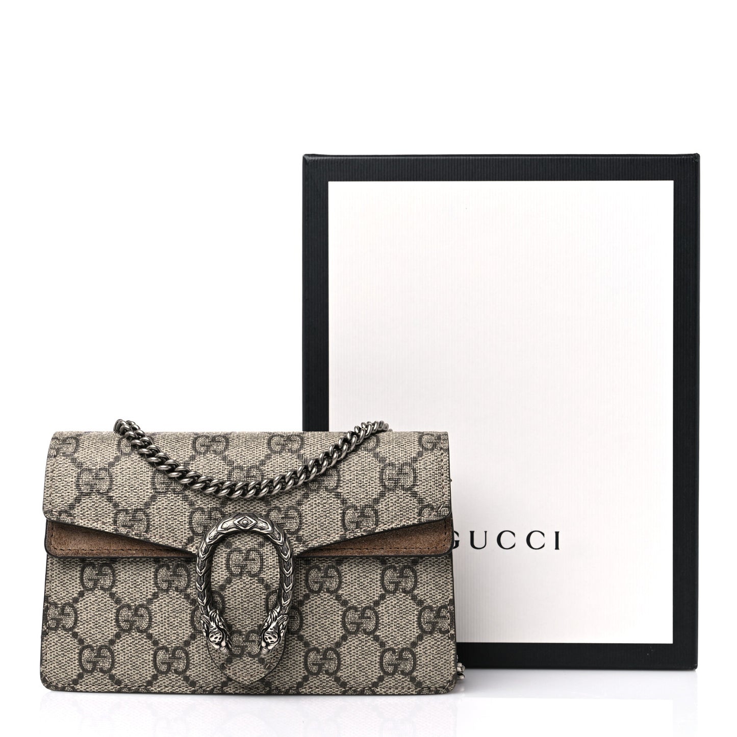 GG Supreme Monogram Super Mini Dionysus Shoulder Bag Taupe