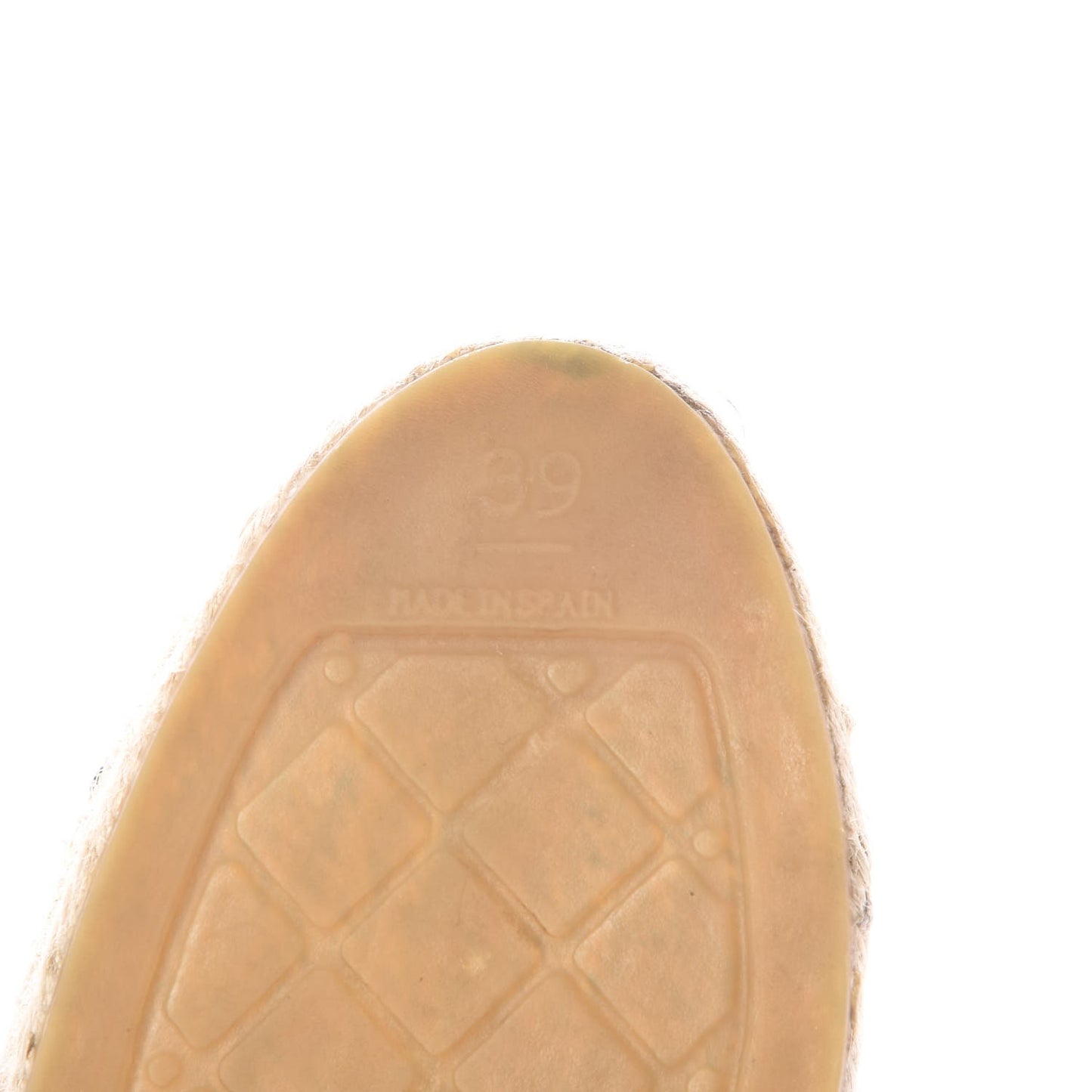 Lambskin CC Espadrilles 39 Beige Black