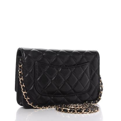 Chanel Caviar Quilted Coco Candy Wallet On Chain WOC Black 3 of 12