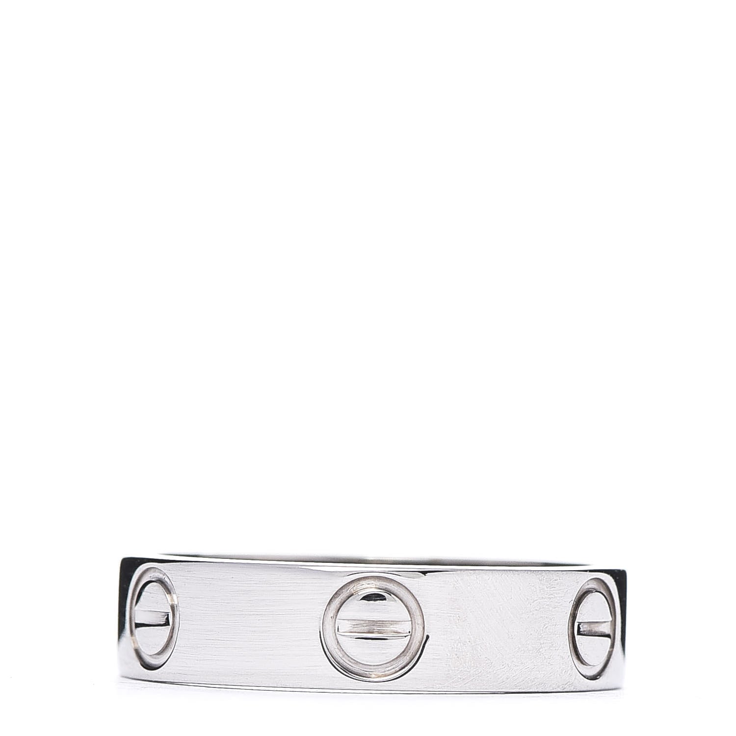 Cartier 18K White Gold 5.5mm LOVE Ring 55 7.25 3 of 6