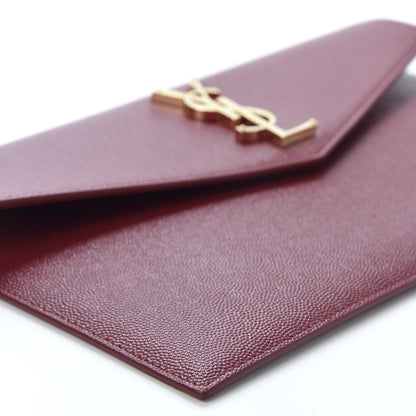 Saint Laurent Grain De Poudre Uptown Pouch Red 5 of 9