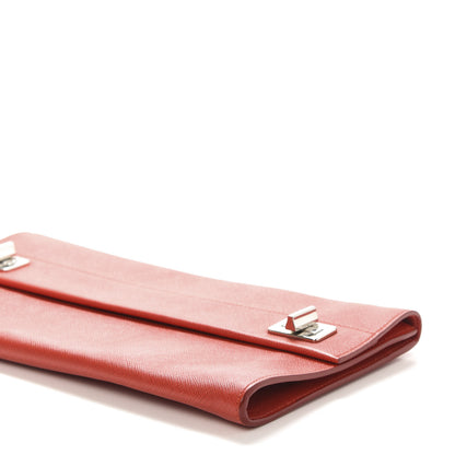 Prada Saffiano Flap Clutch Lacca 7 of 10