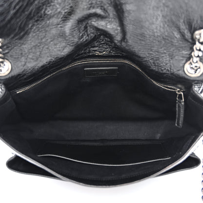 Saint Laurent Crinkled Calfskin Matelasse Monogram Large Niki Chain Satchel Black 5 of 11