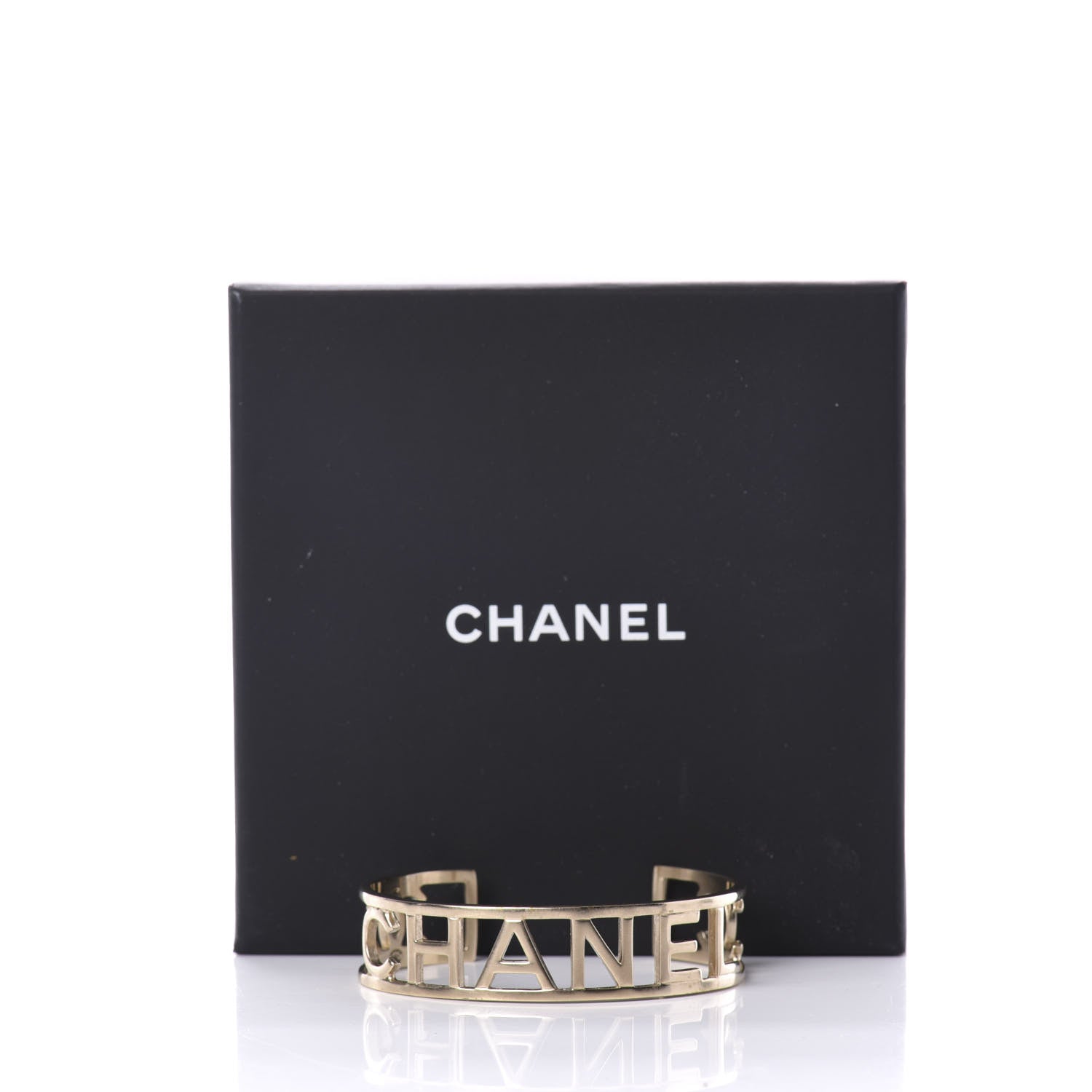 Chanel Logo Cuff Bracelet Gold 5 of 5