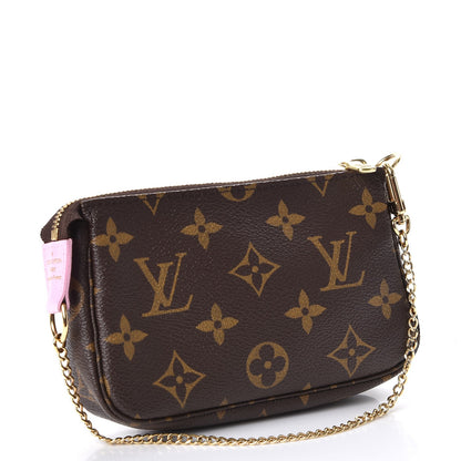 Louis Vuitton Monogram 2016 Christmas Animation Mini Pochette Accessories Rose Ballerine 3 of 8