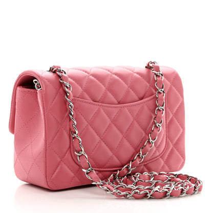 Chanel Lambskin Quilted Mini Rectangular Flap Pink 3 of 11