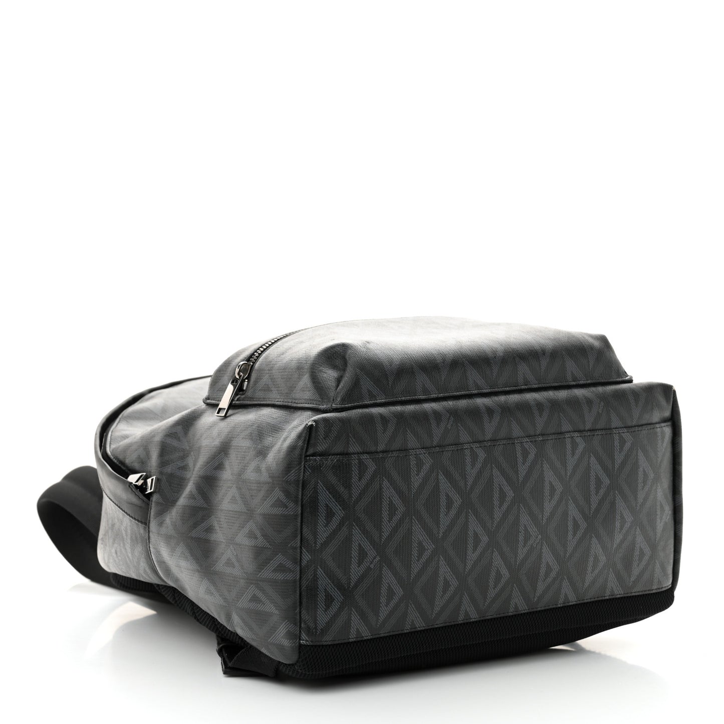 Coated Canvas CD Diamond Rider Zipped Backpack Black