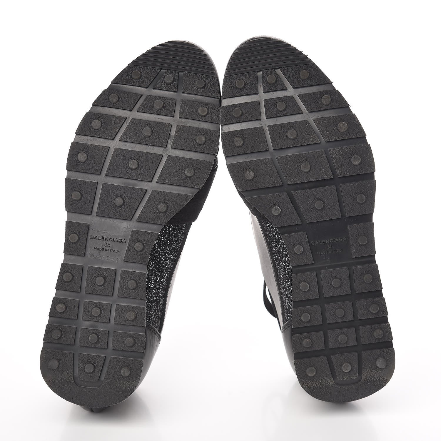 Balenciaga Mesh Lurex Calfskin Womens Race Runner Sneakers 36 Black 6 of 7