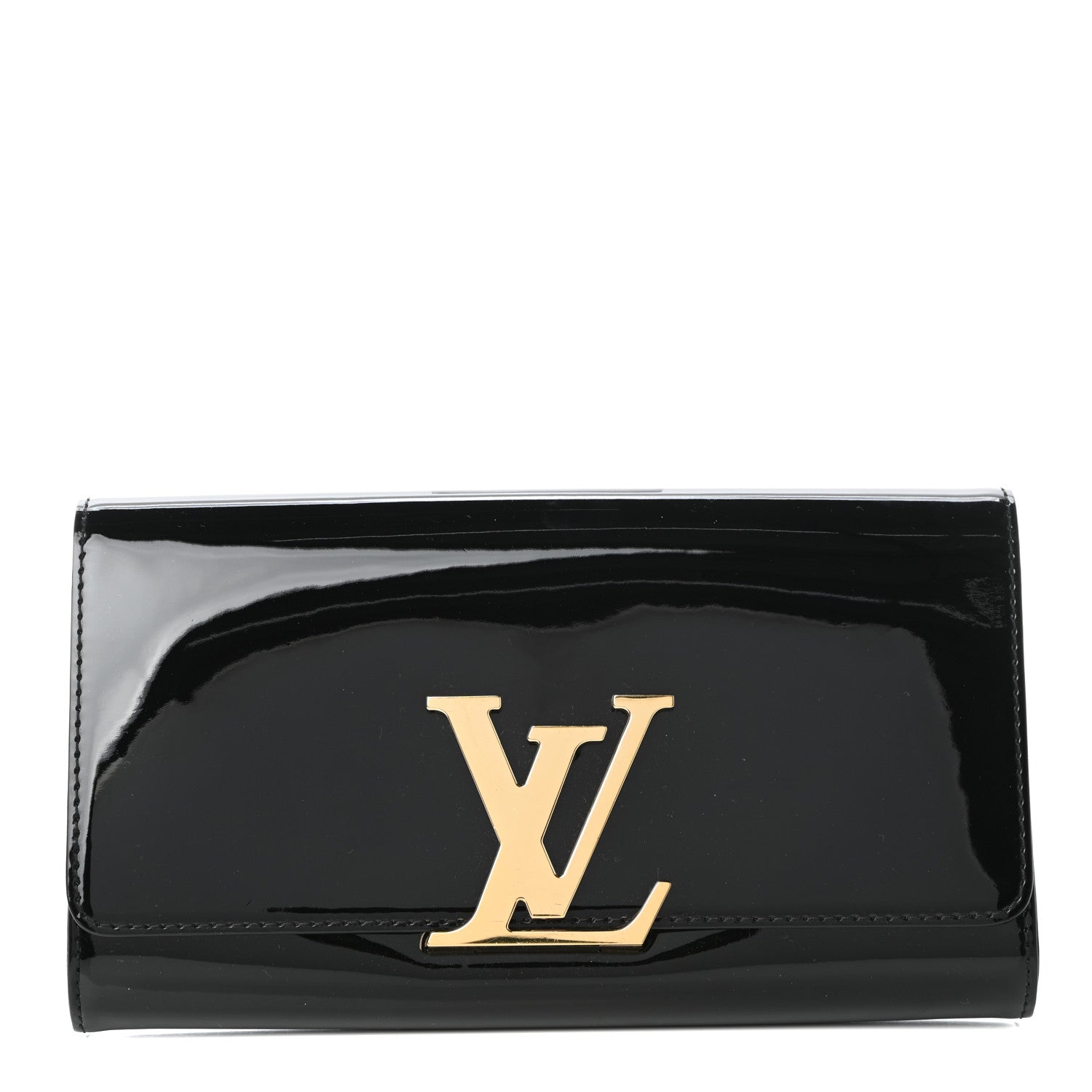 Louis Vuitton Patent Louise Clutch Black 1 of 6