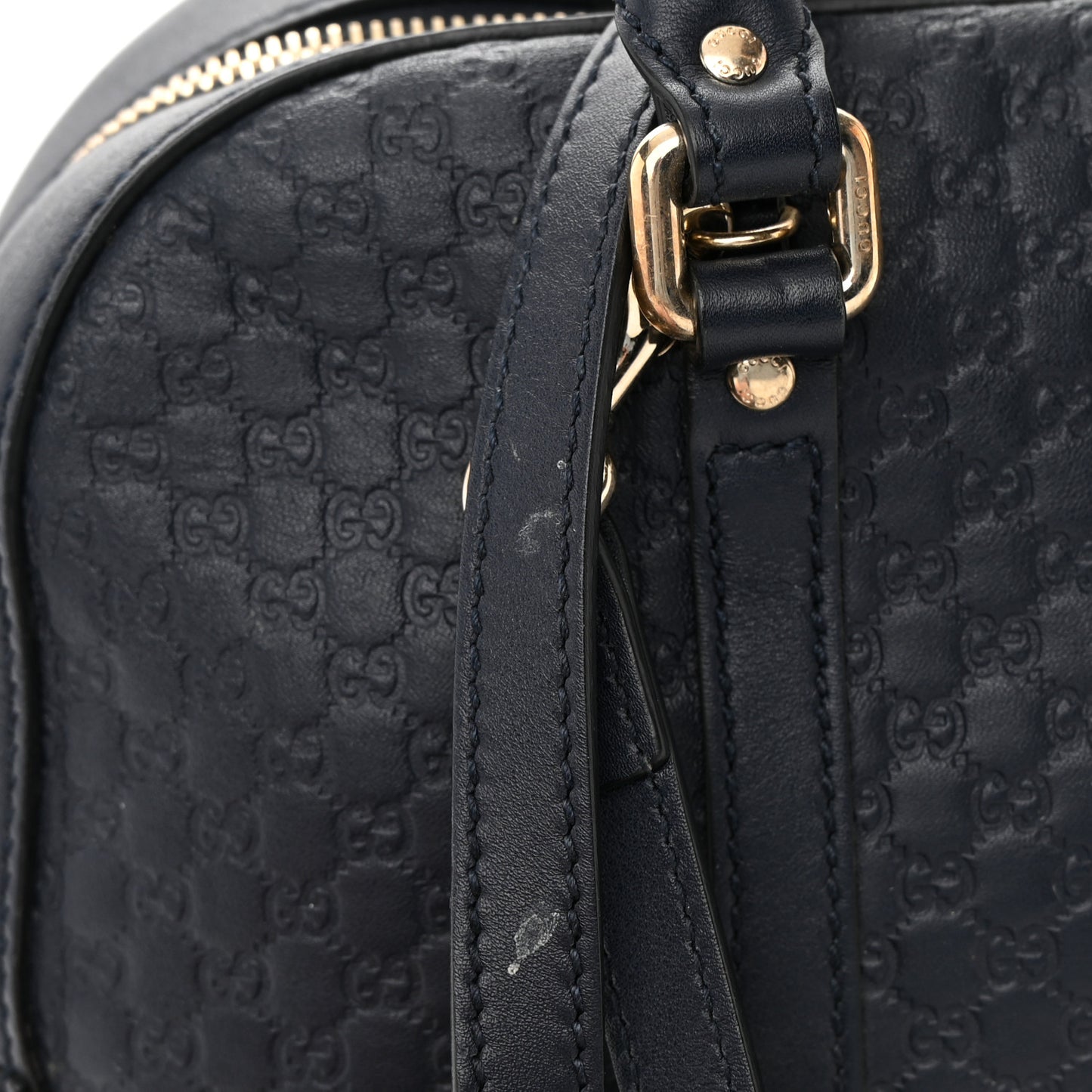 Microguccissima Medium Crossbody Bag Blue