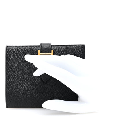 Hermes Epsom Bearn Compact Wallet Black 2 of 8
